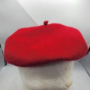 Red Wool Beret Hat by Epochhats 100% Pure Wool Fashion Casual Going Out